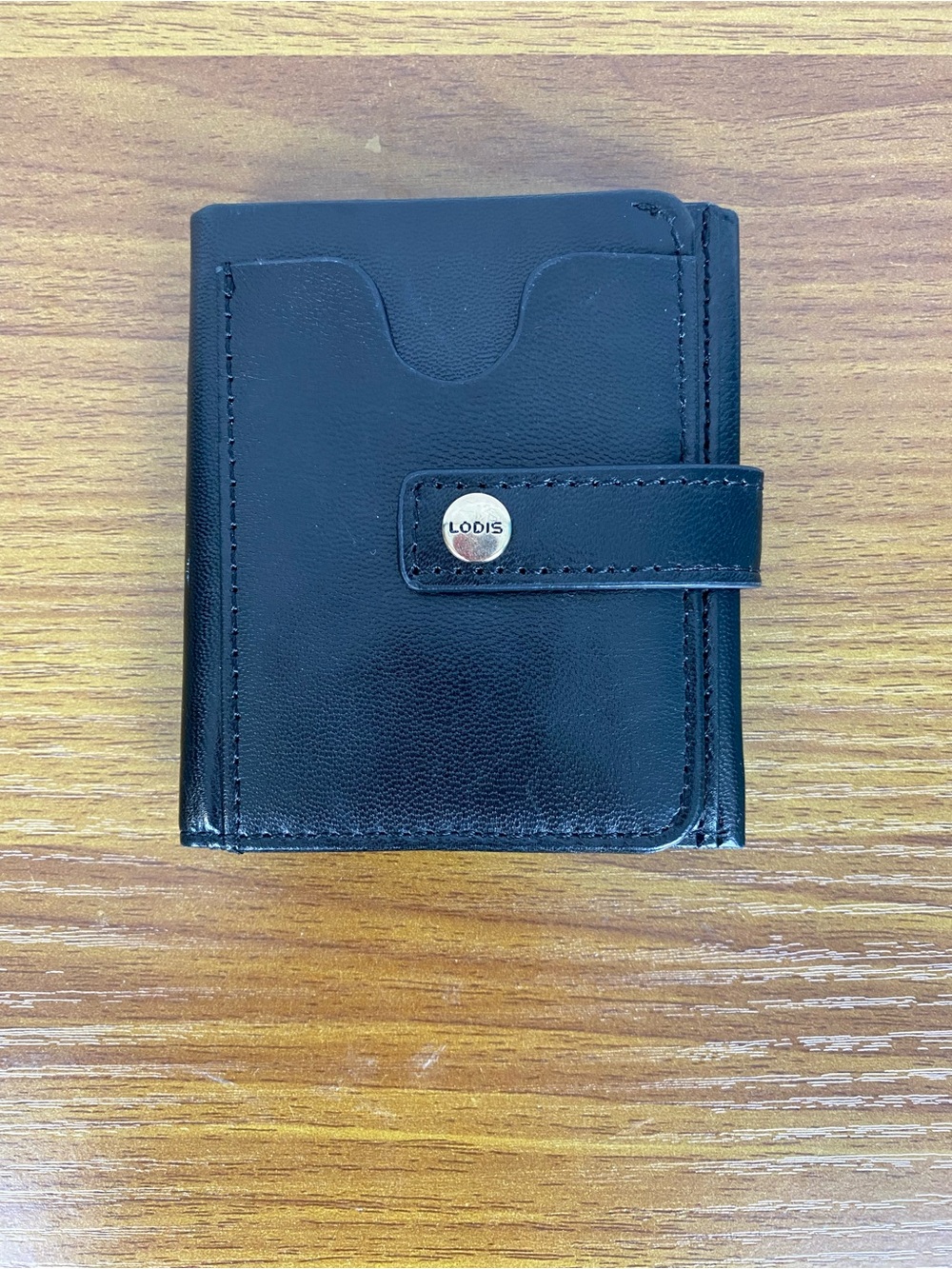 Lodis Black Leather Bifold Wallet